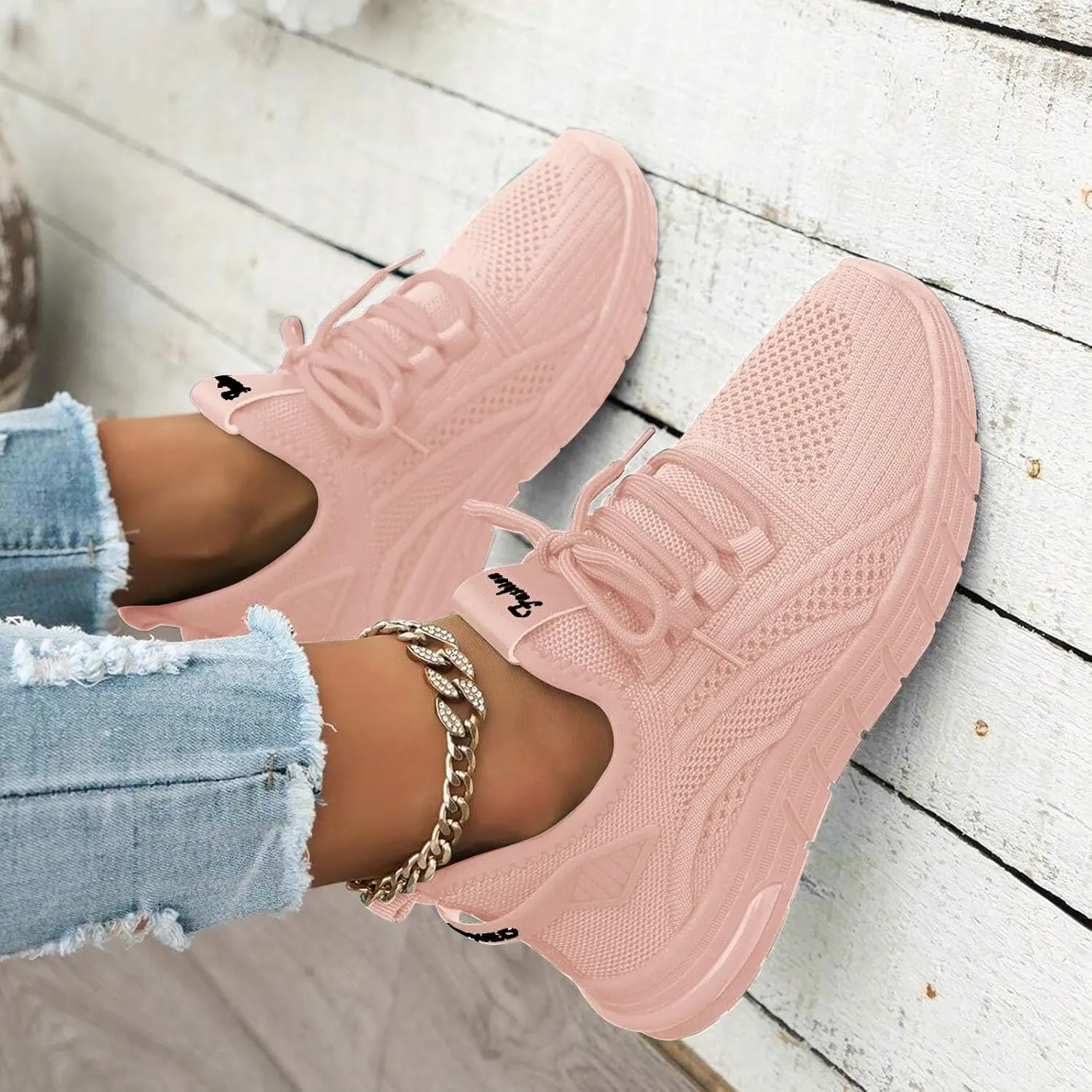 Womens Athletic Shoes Casual Lace Up Platform Sneakers for Women Comfortable Walking Shoes Women Fashion Tennis Shoes