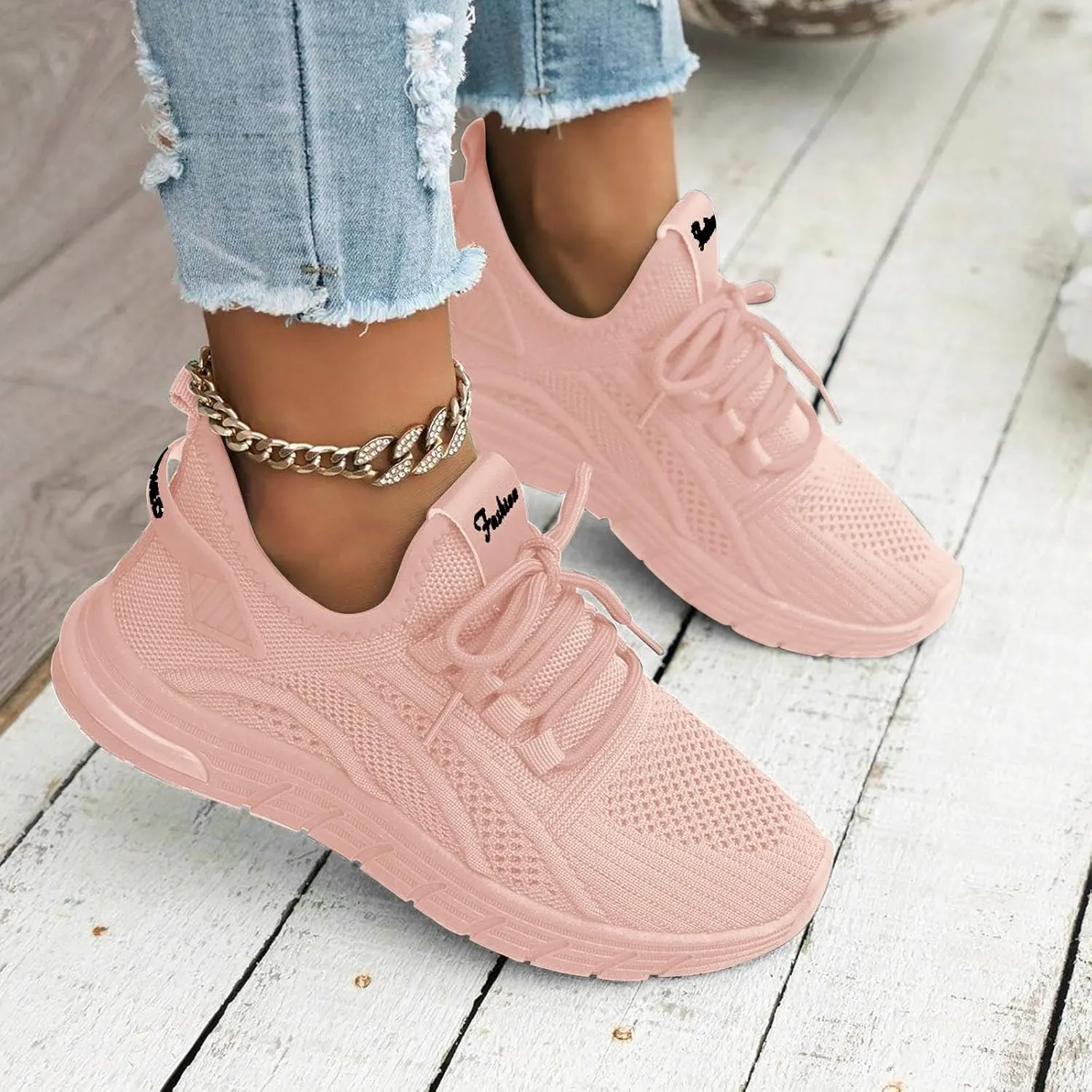 Womens Athletic Shoes Casual Lace Up Platform Sneakers for Women Comfortable Walking Shoes Women Fashion Tennis Shoes