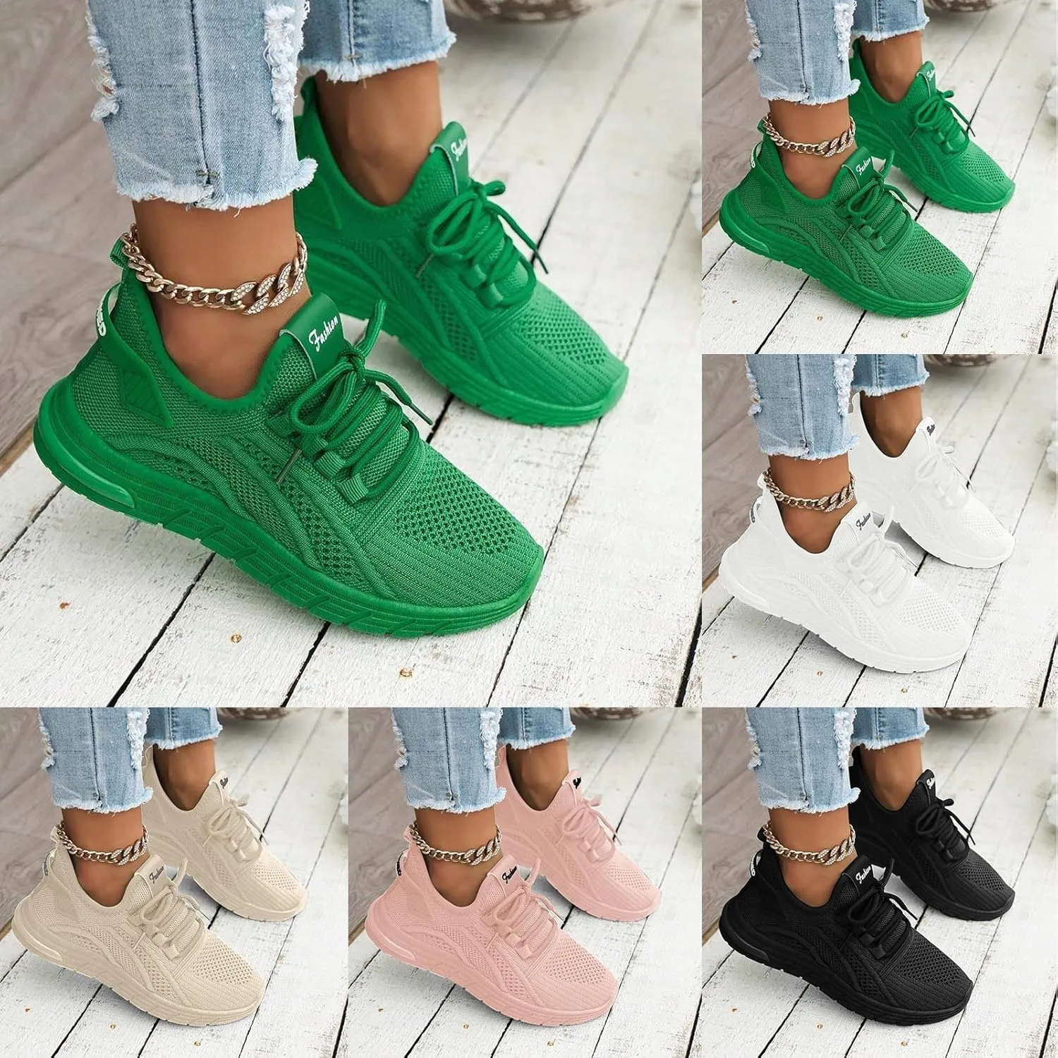 Womens Athletic Shoes Casual Lace Up Platform Sneakers for Women Comfortable Walking Shoes Women Fashion Tennis Shoes