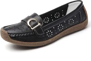 Women's Casual Comfortable Slip On Flat Shoes Breathable Soft Sole Loafers for Walking Driving Everyday Wear with Jeans Skirts