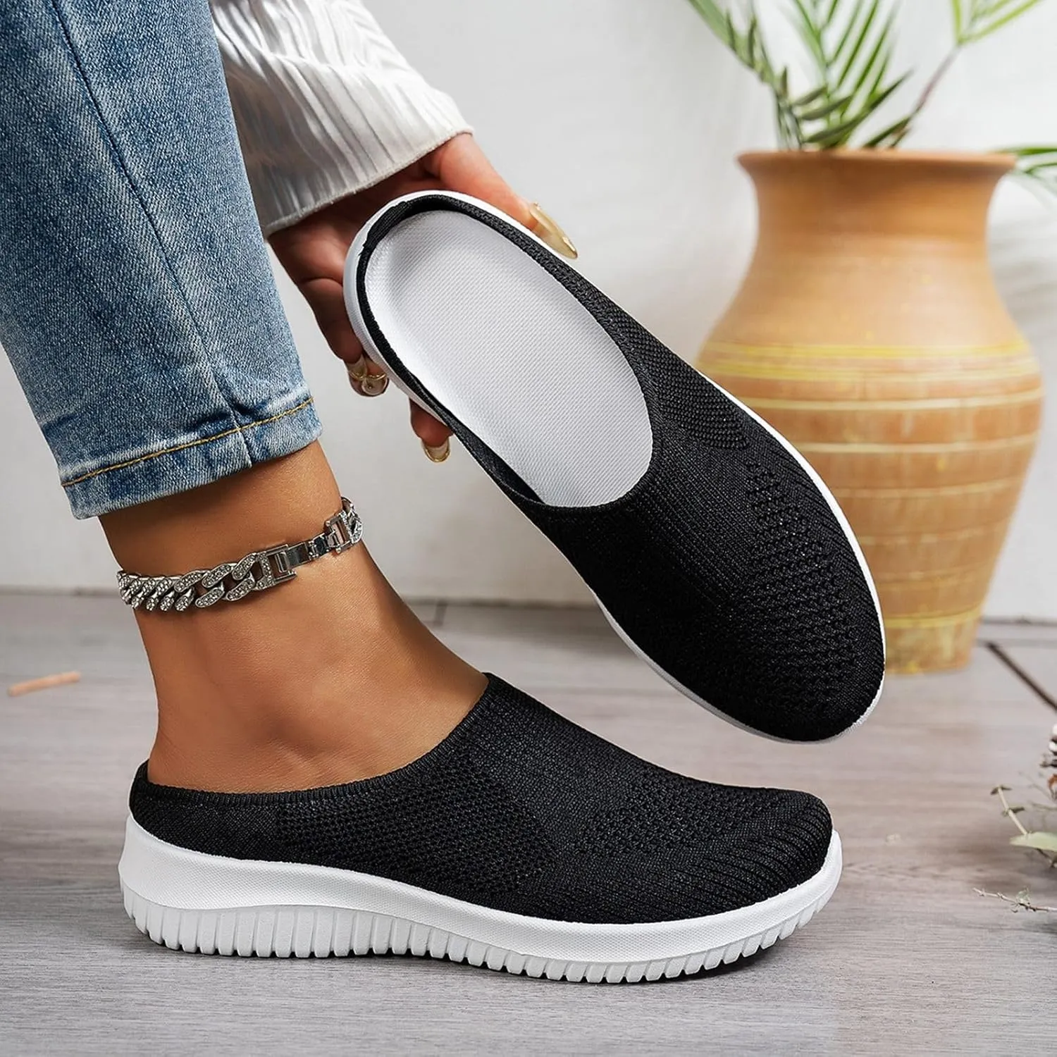 Women's Casual Shoes Everyday Wear Comfortable Soft Sole Slide Sandals with Open Toe Design Home Wear Slippers