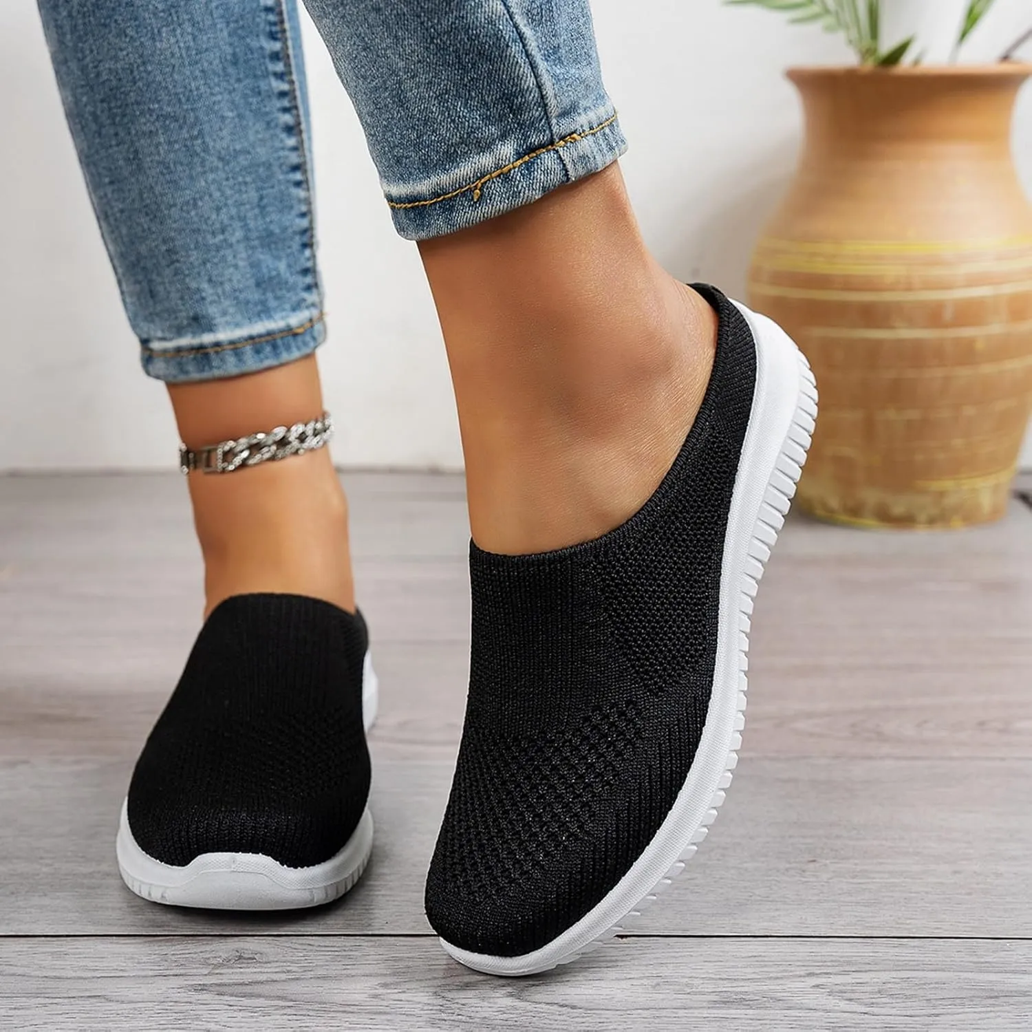 Women's Casual Shoes Everyday Wear Comfortable Soft Sole Slide Sandals with Open Toe Design Home Wear Slippers