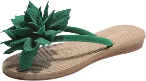 Womens Comfortable Flat Sandals Summer Slides Leather Slip On Open Toe Dressy Beach Adjustable Buckle Memory Foam Arch Support