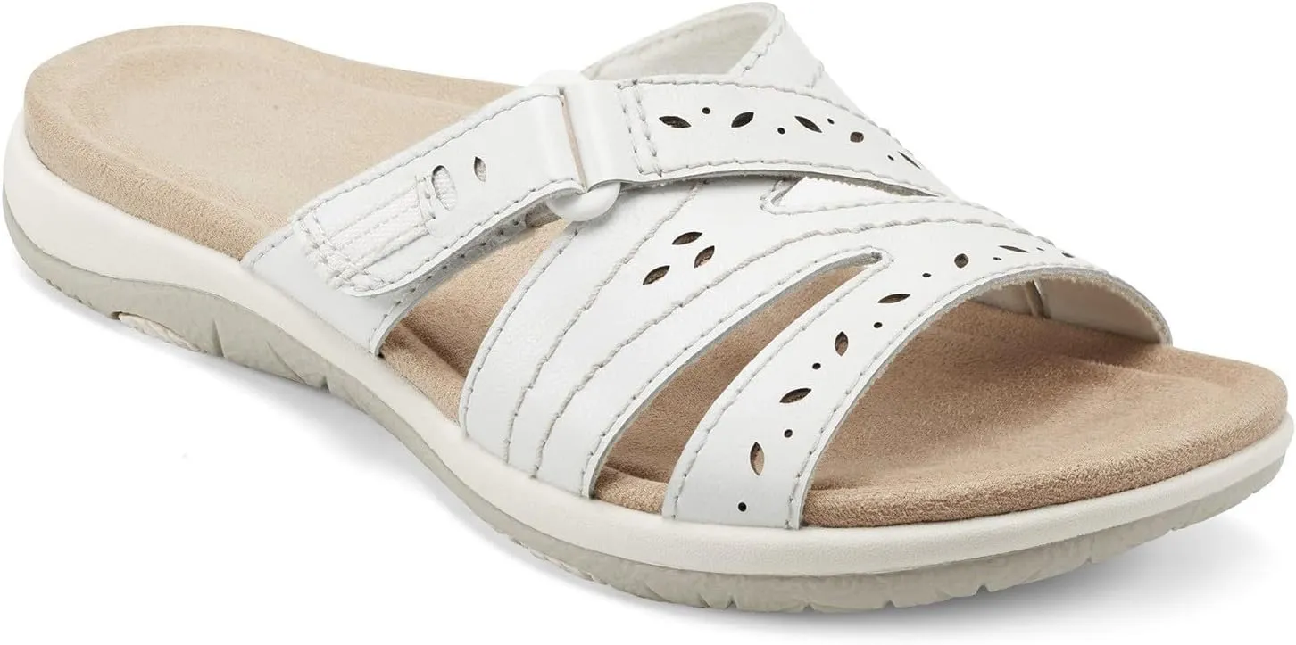 Womens Fashion Orthotic Slides Ladies Lightweight Slip Resistant Everyday Sandal Plantar Fasciitis Arch Support Comfortable Flats