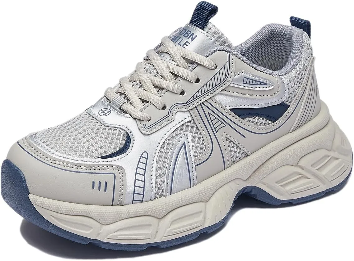 Women's Fashion Platform Sneakers Y2K Comfort Lightweight Breathable Walking Shoes Casual Sport Work Workout