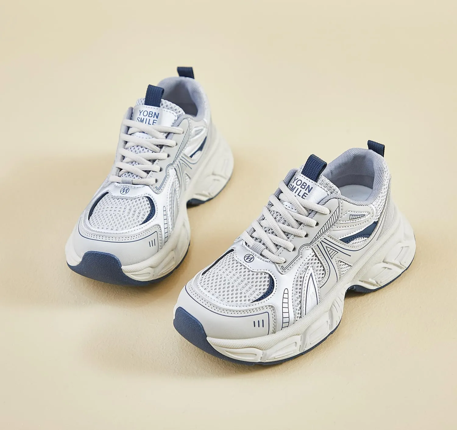 Women's Fashion Platform Sneakers Y2K Comfort Lightweight Breathable Walking Shoes Casual Sport Work Workout