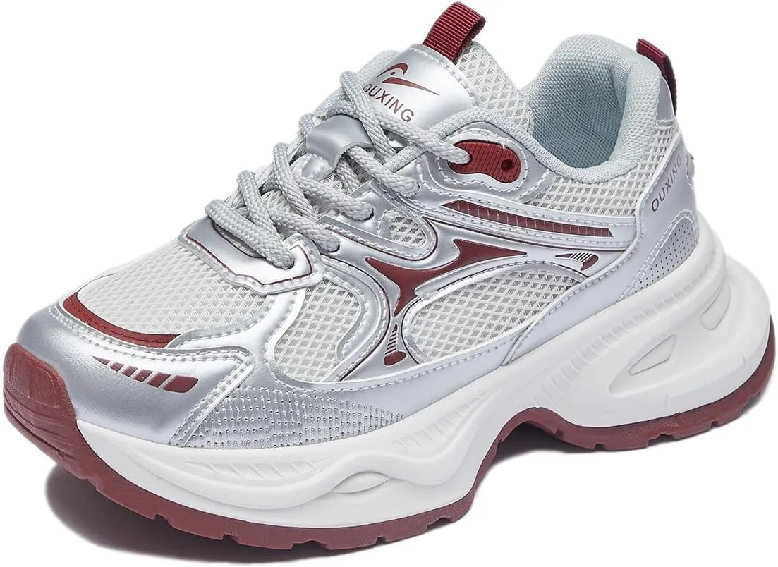 Women's Fashion Platform Sneakers Y2K Comfort Lightweight Breathable Walking Shoes Casual Sport Work Workout
