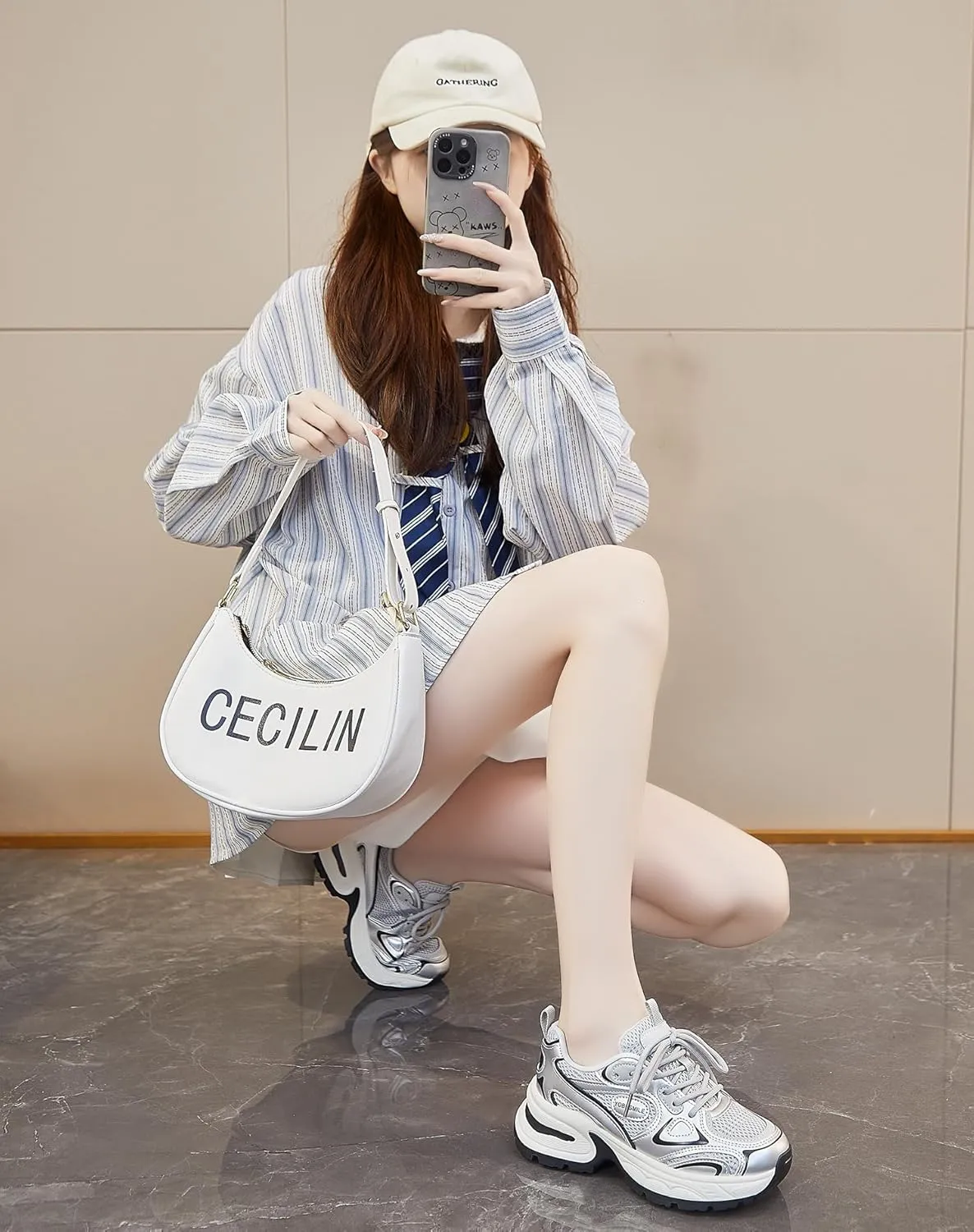 Women's Fashion Platform Sneakers Y2K Comfort Lightweight Breathable Walking Shoes Casual Sport Work Workout