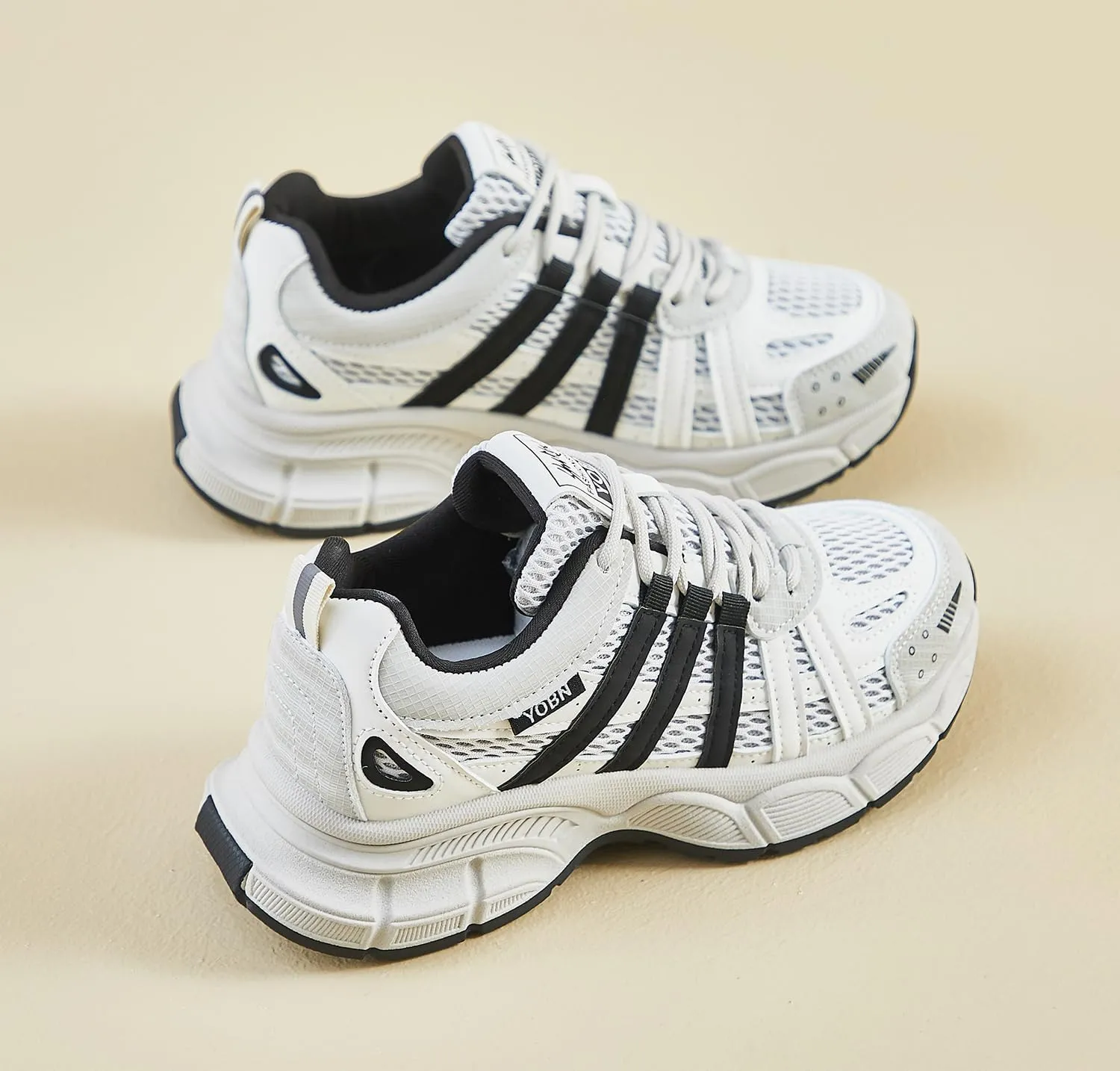 Women's Fashion Platform Sneakers Y2K Comfort Lightweight Breathable Walking Shoes Casual Sport Work Workout