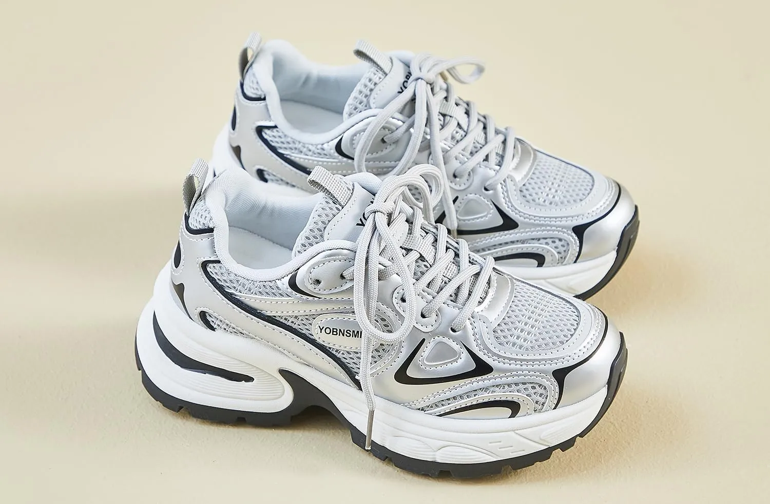 Women's Fashion Platform Sneakers Y2K Comfort Lightweight Breathable Walking Shoes Casual Sport Work Workout