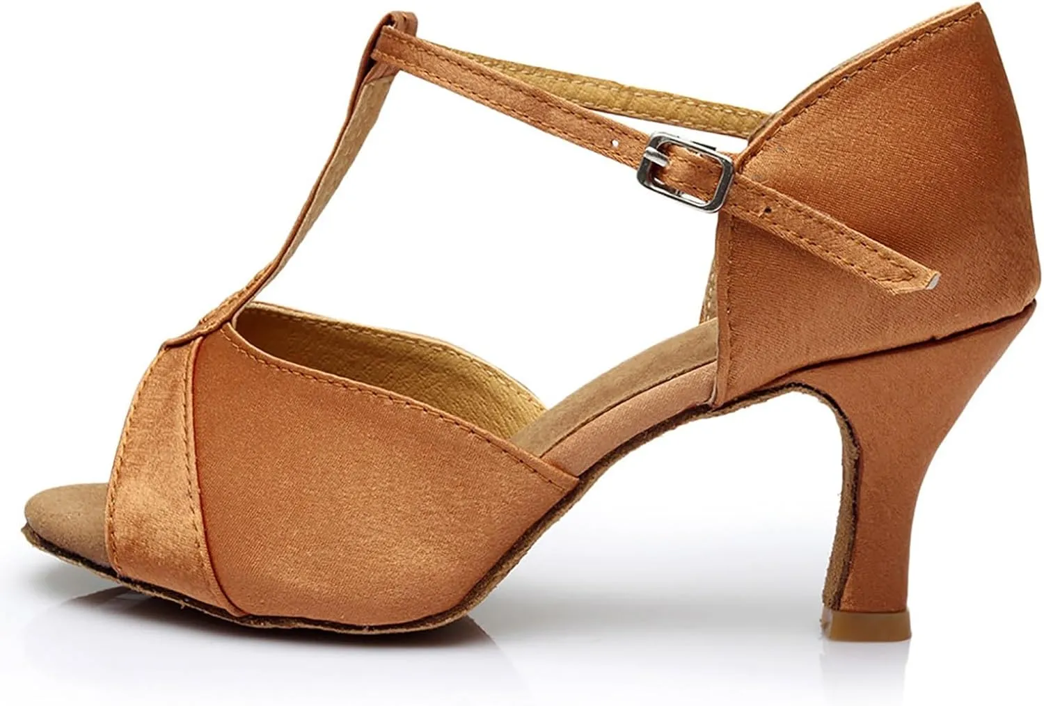 Women's Latin Dance Shoes Ballroom Performance Practice Dancing Shoes Sandal with Strap