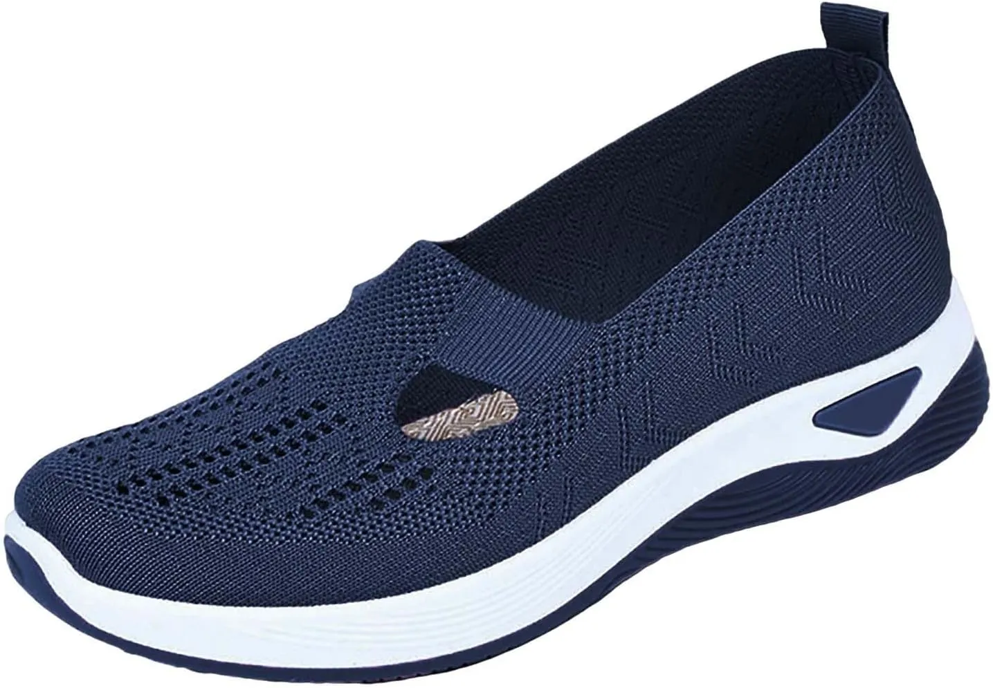 Womens Orthopedic Shoes Breathable Comfortable Arch Support Sneakers Slip On Wide Width Walking Mesh Soft Footwear