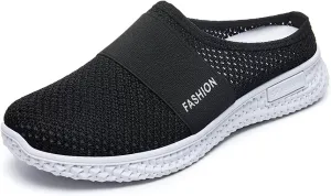 Womens Sandals Diabetic Air Cushion Slip on Shoes Orthopedic Support with Breathable Mesh Upper Non Slip Sole Lightweight Platform Sandal for Casual Walking Travel All Day Comfort 2025