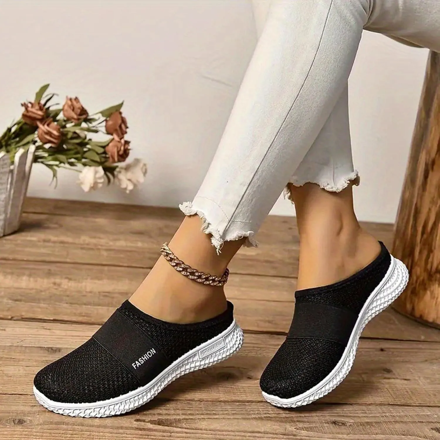 Womens Sandals Diabetic Air Cushion Slip on Shoes Orthopedic Support with Breathable Mesh Upper Non Slip Sole Lightweight Platform Sandal for Casual Walking Travel All Day Comfort 2025