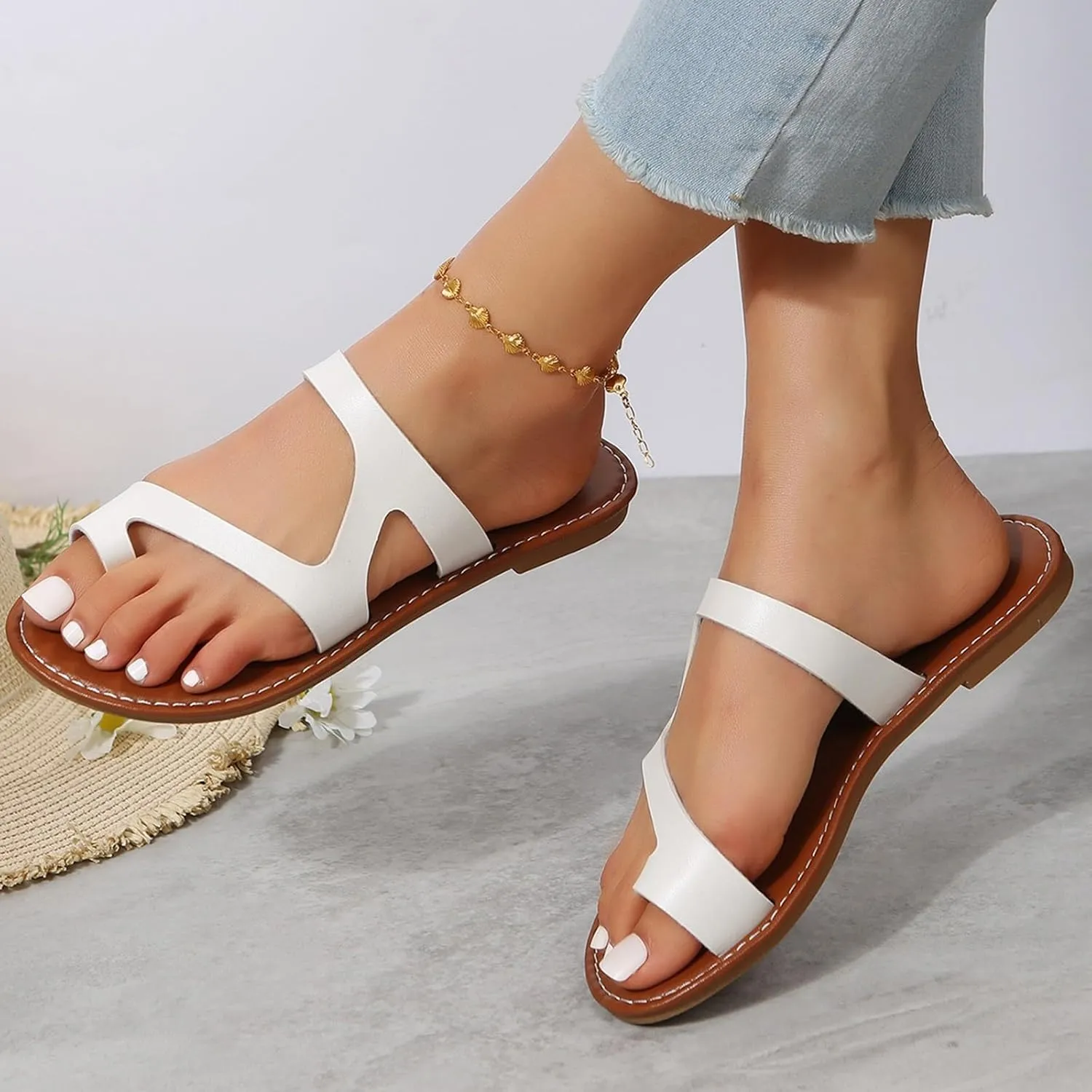 Women's Sandals Dressy Women Sandals Comfortable Women Flip Flops Dressy Summer Walking Shoes Slippers Women's
