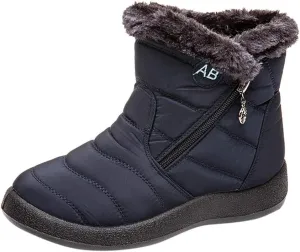 Women's Snow Boots Waterproof Insulated Fur Boots Waterproof Walking Shoes Cold Weather Furry Fluffy Short Snow Boot