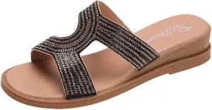 Womens Spring Dressy Slide Sandals Memory Foam Breathable Comfortable Summer Beach Fashion Lightweight Casual Outdoor Flip Flops With Arch Support Orthopedic Shoes for Women