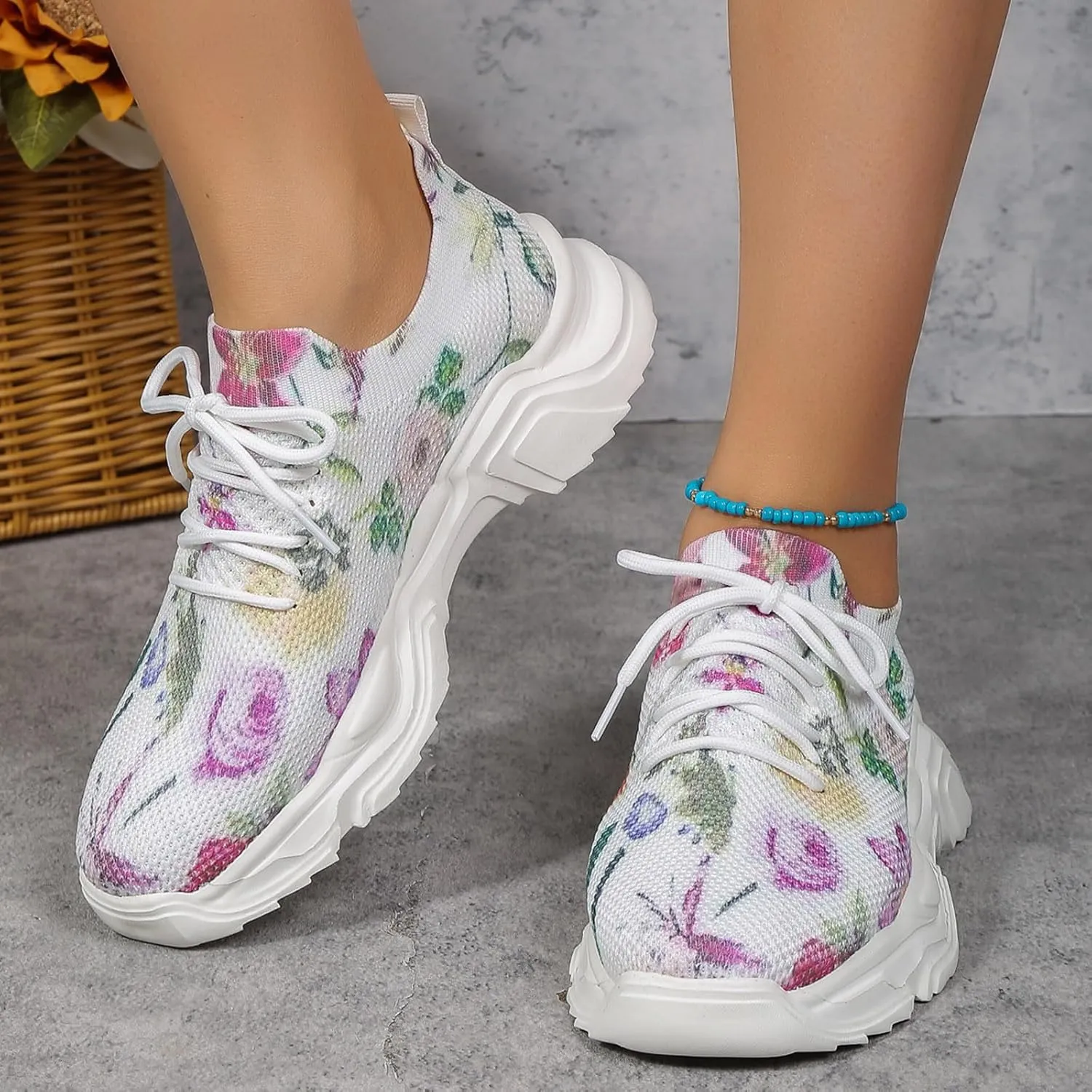 Womens Tennis Shoes Running Sneakers Non Slip Athletic Slip On Lightweight Breathable Walking Workout Shoes