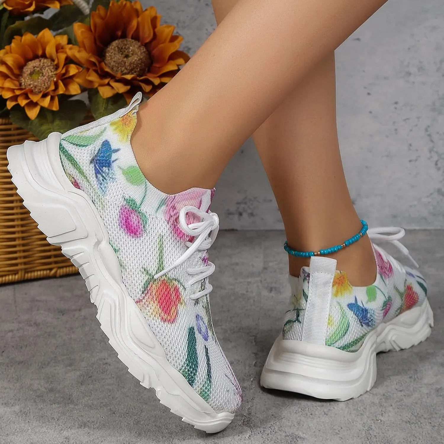 Womens Tennis Shoes Running Sneakers Non Slip Athletic Slip On Lightweight Breathable Walking Workout Shoes