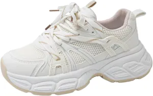 Women's Y2K Fashion Platform Sneakers 2.16" Inch Thick Sole Retro Lightweight Breathable Walking Shoes Casual Sport Workout